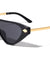 Inside Arrow Hinge One Piece Shield Lens Cat Eye Wholesale Sunglasses