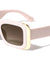 Side Gold Shields Wide Rectangle Wholesale Sunglasses