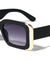 Side Gold Shields Wide Rectangle Wholesale Sunglasses