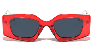 Triangular Temple Cutout Retro Geometric Wholesale Sunglasses