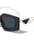 Triangular Temple Cutout Retro Geometric Wholesale Sunglasses