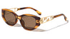 Hinge Temple Cutout Tiger Emblem Cat Eye Wholesale Sunglasses
