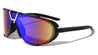 Color Mirror One Piece Shield Oval Sports Wholesale Sunglasses