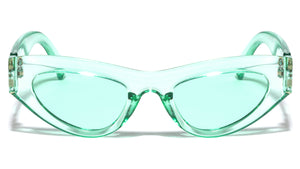 Rectangle Hinge Cutout Retro Cat Eye Wholesale Sunglasses