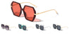 Temple Tip Loop Geometric Hexagon Wholesale Sunglasses