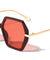 Temple Tip Loop Geometric Hexagon Wholesale Sunglasses