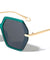 Temple Tip Loop Geometric Hexagon Wholesale Sunglasses