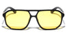 Square Pattern Hinge Geometric Aviators Wholesale Sunglasses
