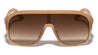 Oversized One Piece Shield Lens Modern Aviators Wholesale Sunglasses