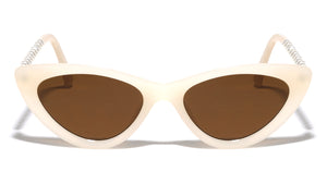 Pearls Temple Retro Cat Eye Wholesale Sunglasses
