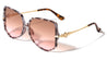 Flower Accent Hinge Fashion Geometric Butterfly Wholesale Sunglasses