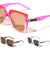 Rectangle Metal Temple Cutout Fashion Square Wholesale Sunglasses