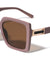 Rectangle Metal Temple Cutout Fashion Square Wholesale Sunglasses