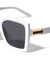 Rectangle Metal Temple Cutout Fashion Square Wholesale Sunglasses