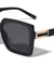 Rectangle Metal Temple Cutout Fashion Square Wholesale Sunglasses