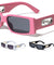 Jaguar Temple Accent Wide Rectangle Wholesale Sunglasses