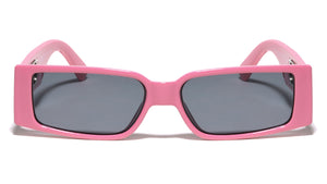 Jaguar Temple Accent Wide Rectangle Wholesale Sunglasses