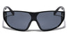 Three Dot Stud Fashion One Piece Shield Wholesale Sunglasses
