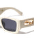 Jaguar Temple Cutout Fashion Rectangle Wholesale Sunglasses