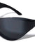 Black Oversized Futuristic One Piece Shield Wrap Around Wholesale Sunglasses