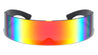 Red Color Mirror Shield Cyclops Futuristic Wrap Around Wholesale Sunglasses