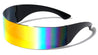 Red Color Mirror Shield Cyclops Futuristic Wrap Around Wholesale Sunglasses