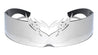 Silver Fire Metal Cutout Accent Shield Cyclops Futuristic Wrap Around Wholesale Sunglasses