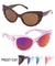 Stared Cat Eye Color Mirror Lens Wholesale Bulk Sunglasses