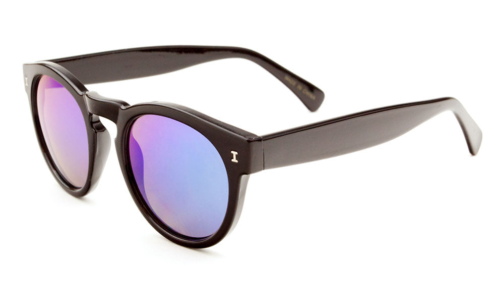 Rounded Retro Color Mirror Lens Wholesale Bulk Sunglasses