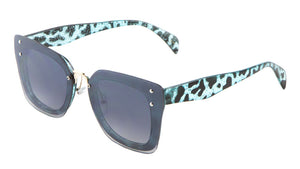 Glitter Rimless Squared Butterfly Wholesale Bulk Sunglasses