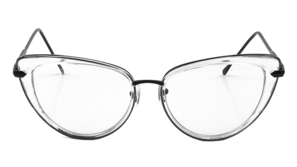 Crystal Rim Clear Lens Cat Eye Wholesale Bulk Glasses