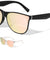 Retro Flat Rose Gold Color Mirror Lens Rounded Cat Eye Wholesale Sunglasses