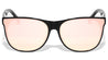 Retro Flat Rose Gold Color Mirror Lens Rounded Cat Eye Wholesale Sunglasses