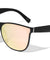 Retro Flat Rose Gold Color Mirror Lens Rounded Cat Eye Wholesale Sunglasses