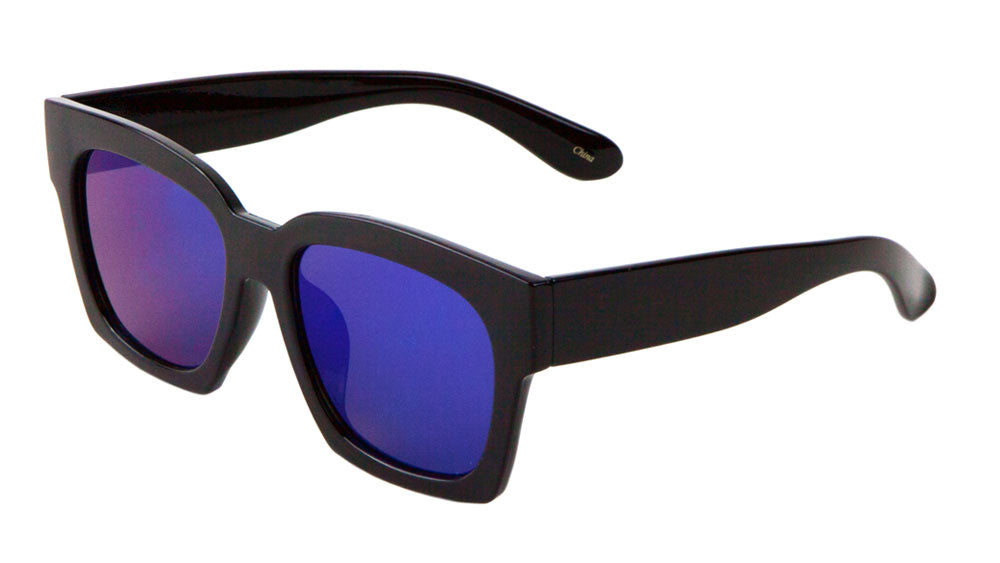 Plastic Classic Flat Color Mirror Lens Wholesale Bulk Sunglasses