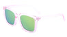 Squared Flat Color Mirror Lens Wholesale Bulk Sunglasses