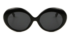 Thick Black Oval Fashion Sunglasses Wholesale