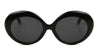 Thick Black Oval Fashion Sunglasses Wholesale