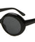 Thick Black Oval Fashion Sunglasses Wholesale