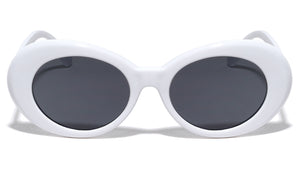 Thick White Oval Sunglasses Wholesale