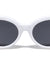 Thick White Oval Sunglasses Wholesale