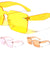 Rimless Squared One Piece Crystal Color Lens Wholesale Bulk Sunglasses