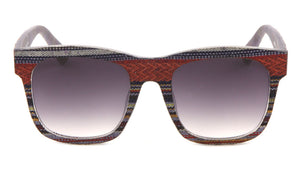 Classic Rectangular Fabric Pattern Wholesale Bulk Sunglasses