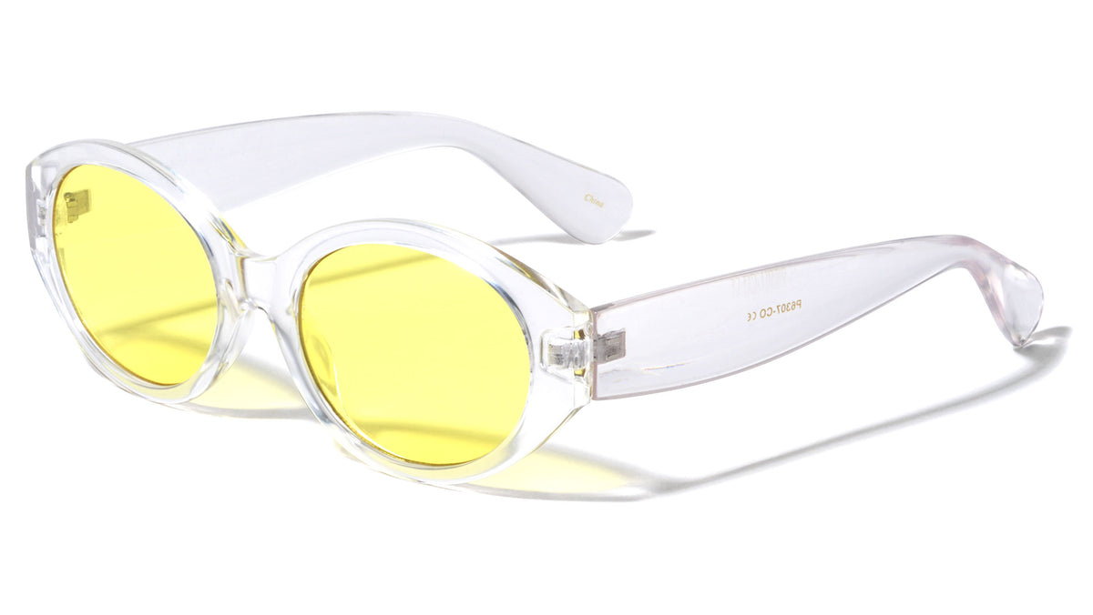 Retro Crystal Color Oval Wholesale Sunglasses