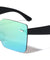 Squared Rimless Solid One Piece Color Mirror Wholesale Sunglasses