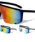 Flat Top One Piece Color Mirror Wholesale Sunglasses