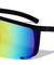 Flat Top One Piece Color Mirror Wholesale Sunglasses