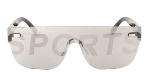 Sport Rimless One Piece Color Mirror Wholesale Bulk Sunglasses