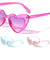 Heart Shaped Color Lens Wholesale Sunglasses