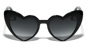 Super Dark Lens Heart Shape Wholesale Sunglasses